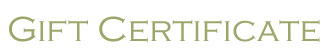 Gift Certificate